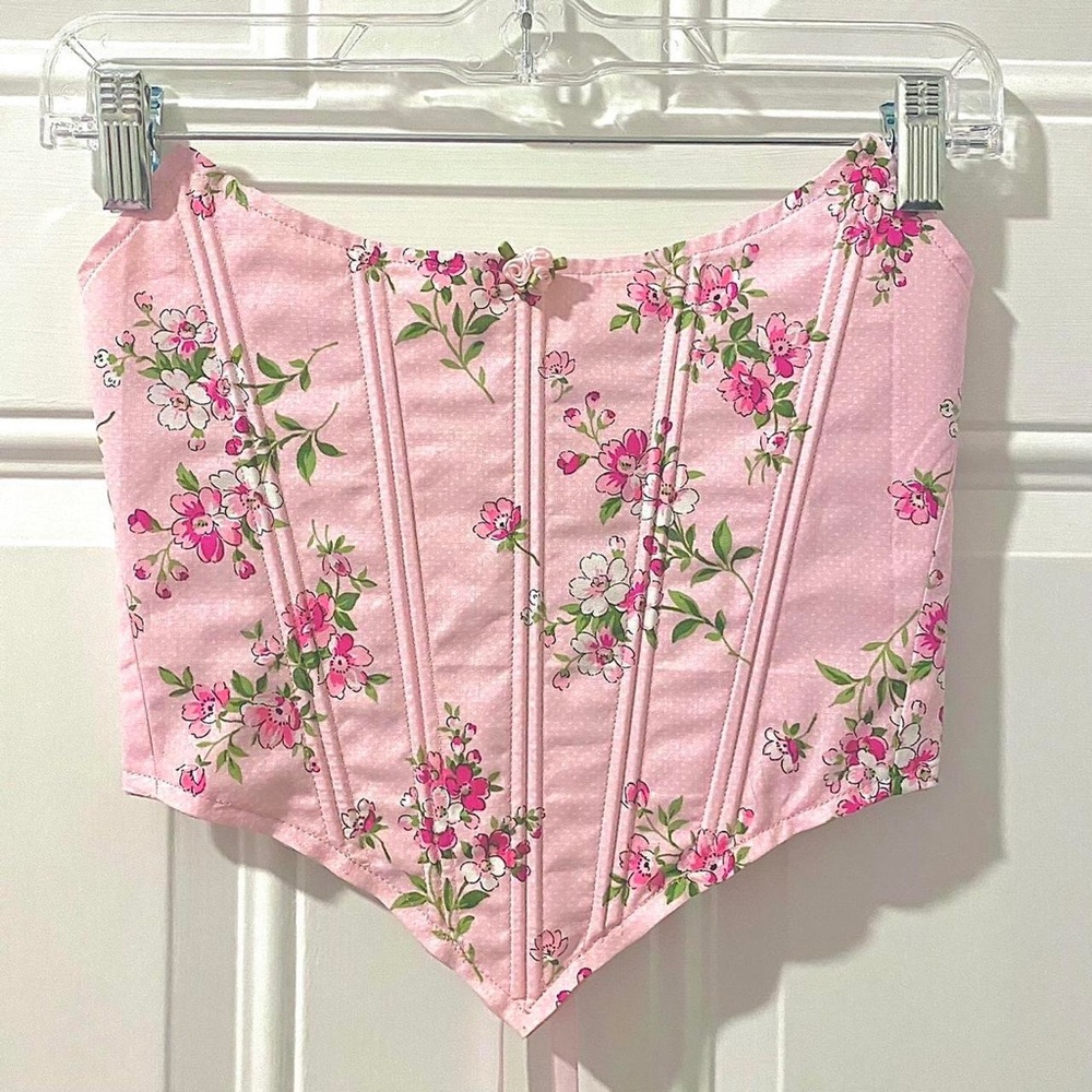Handmade Floral Corset Top